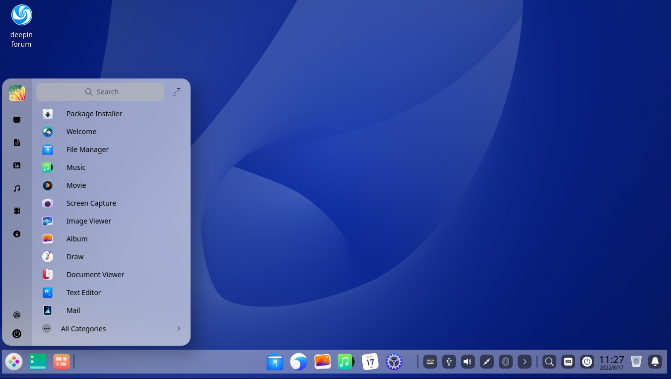 Deepin OS Snapshot